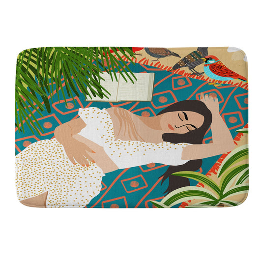 Beach Read Sleep Repeat Memory Foam Bath Mat