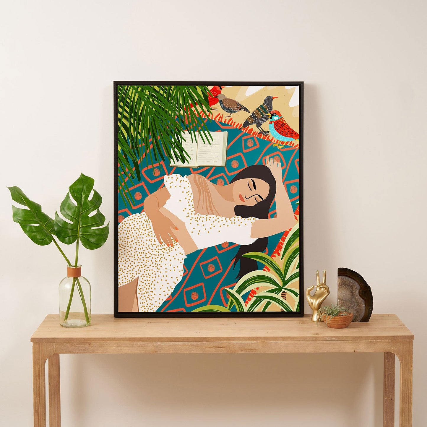 Beach Read Sleep Repeat Art Canvas