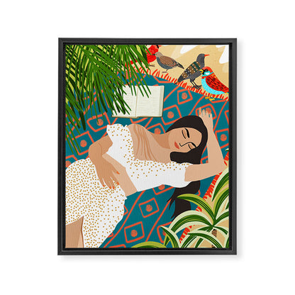 Beach Read Sleep Repeat Art Canvas