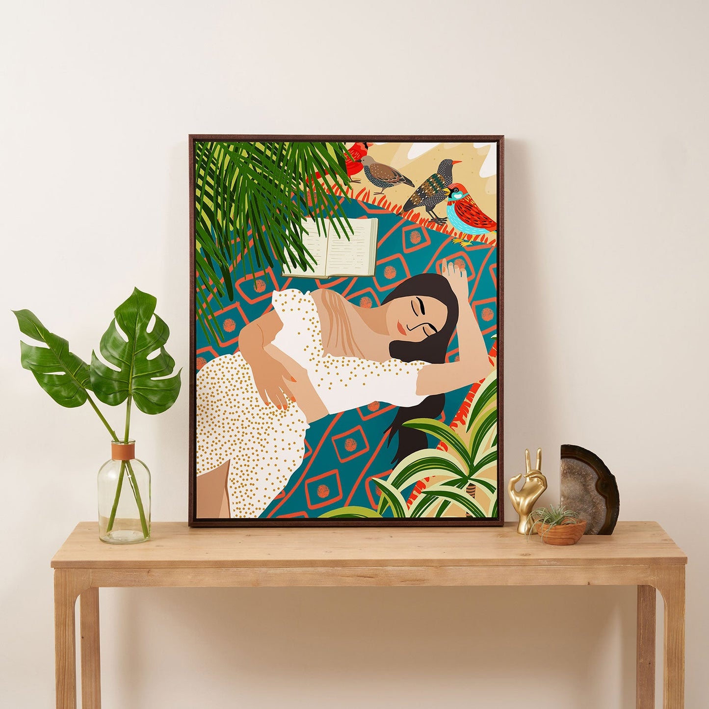 Beach Read Sleep Repeat Art Canvas