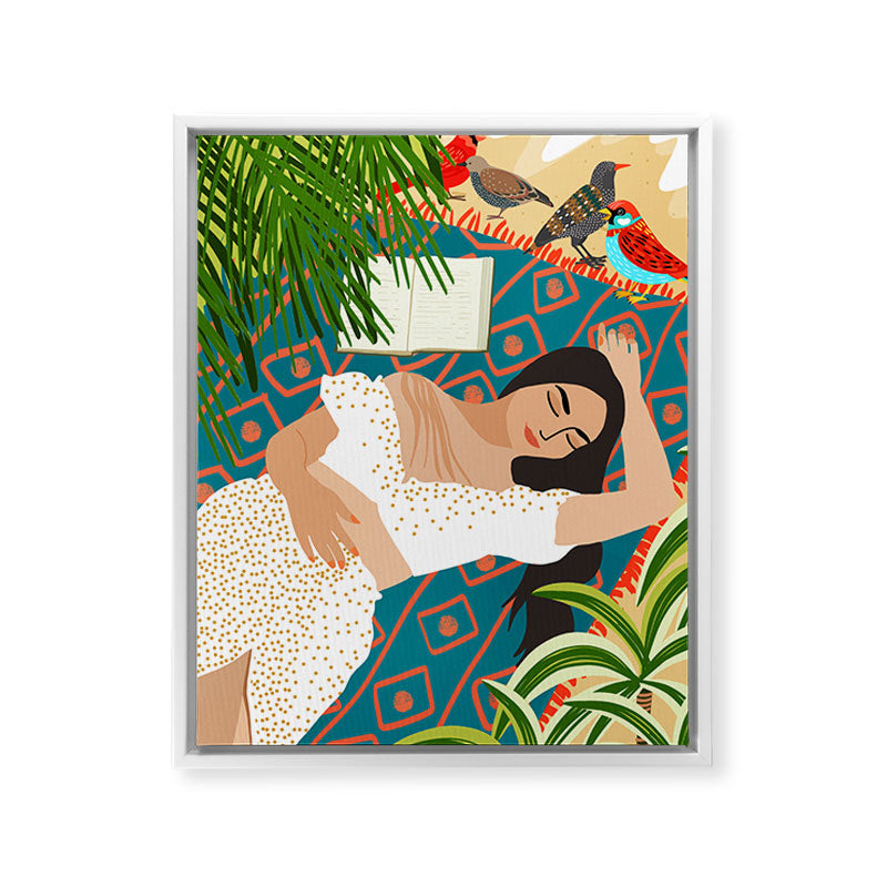 Beach Read Sleep Repeat Art Canvas