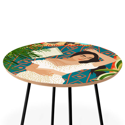 Beach Read Sleep Repeat Round Side Table