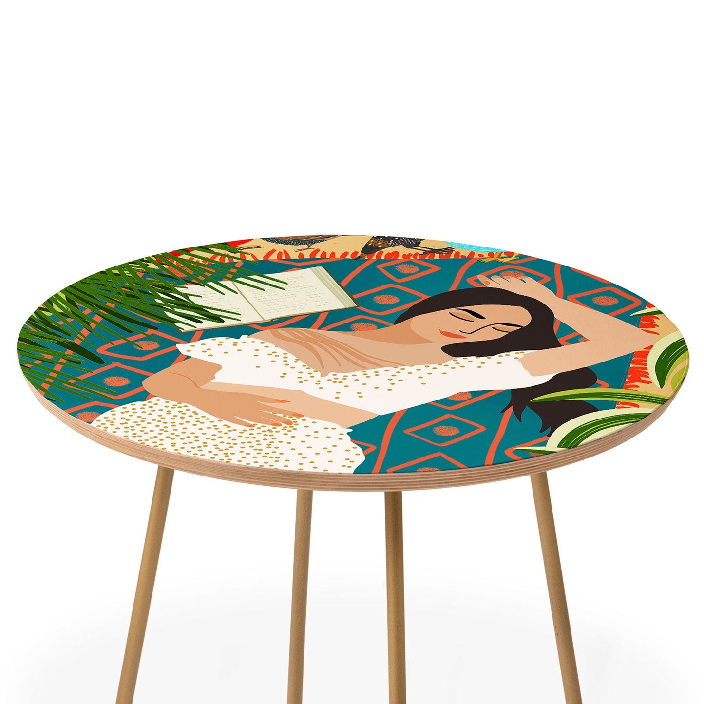 Beach Read Sleep Repeat Round Side Table