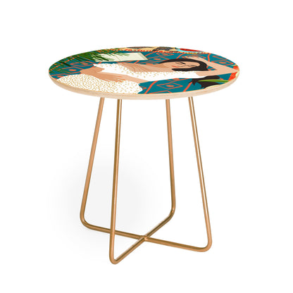 Beach Read Sleep Repeat Round Side Table