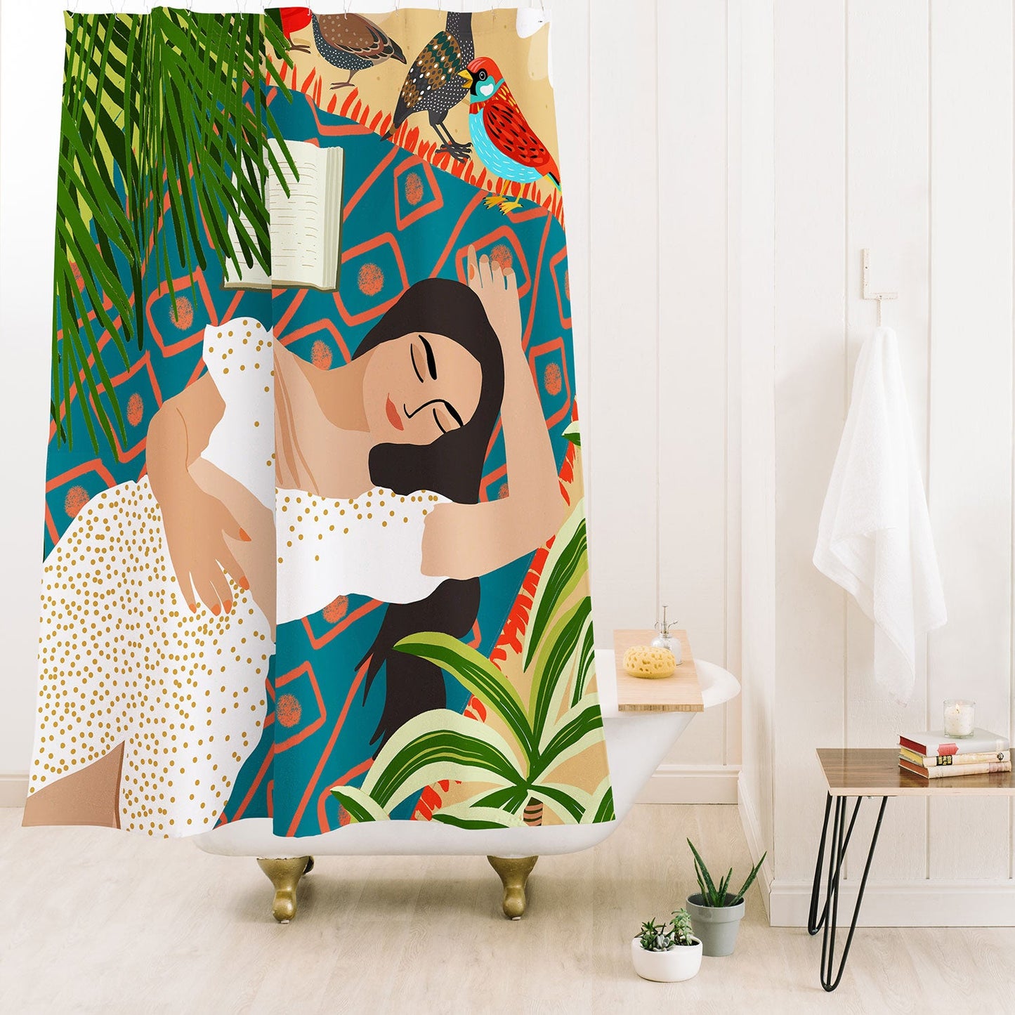 Beach Read Sleep Repeat Shower Curtain